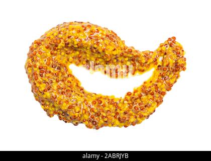 Ganze Senf verbreiten auf Weiß isoliert Stockfoto