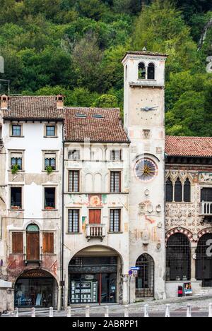 Alte Dorf Serravalle. Impressum von Venedig. Vittorio Veneto, Italien Stockfoto