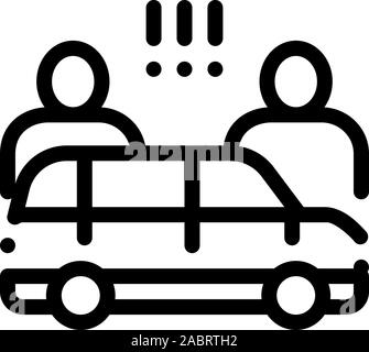 Streit zwischen Autofahrer Symbol Vektor Kontur Abbildung Stock Vektor