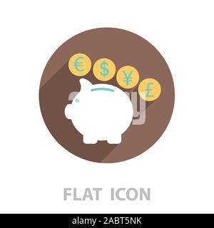 Piggy Bank Symbol. Vector Illustration Stock Vektor