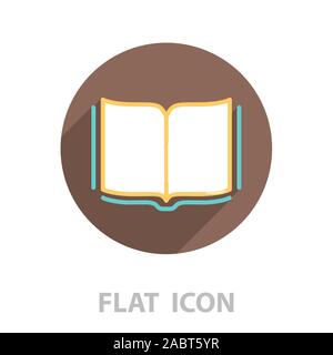 Buchen Sie Symbol Leitung öffnen. Vector Illustration Stock Vektor