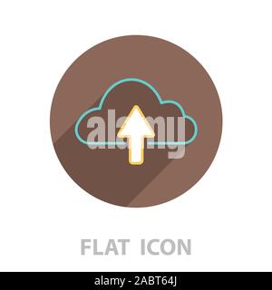 Cloud hochladen Symbol Leitung Stock Vektor