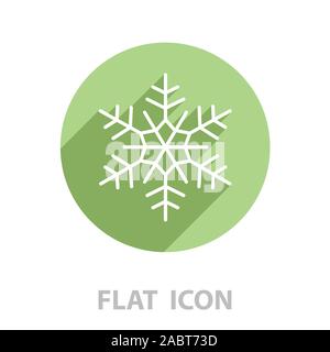 Schneeflocke Flachbild-Symbol. Vector Illustration Stock Vektor