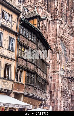 Kathedrale Notre Dame West Front, Straßburg, Elsass, Grand Est, Frankreich Stockfoto