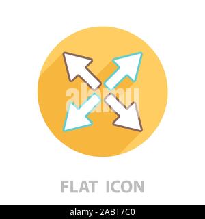 Zeile auf das Symbol Pfeile. Vector Illustration Stock Vektor