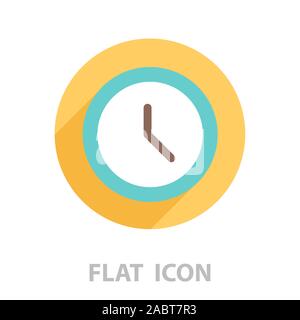 Symbol Uhr, Vector Illustration flache Bauweise Stock Vektor