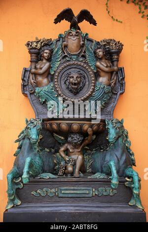 Asien, Thailand, Buddha, Jugenstilbrunnen in Hua Hin, Stockfoto