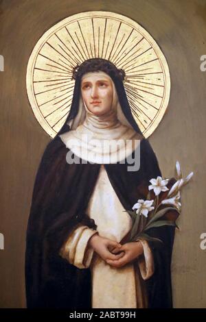 Jeanne de Chantal. Malerei. Von Annecy. Frankreich. Stockfoto