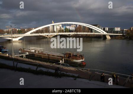 Raymond Barre Brücke über die Rhone, Lyon, Frankreich. Stockfoto