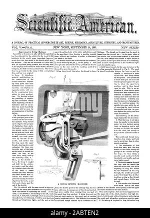 Eine ZEITSCHRIFT FÜR PRAKTISCHE INFORMATIONEN IN WISSENSCHAFT MECHANIK LANDWIRTSCHAFT CHEMIE UND PRODUZIERT., Scientific American, 61-09-14 Stockfoto