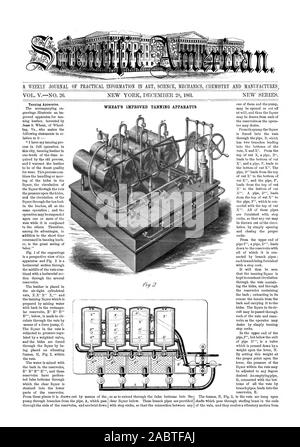 Eine wöchentliche Zeitschrift für PRAKTISCHE INFORMATIONEN IN WISSENSCHAFT MECHANIK CHEMIE UND PRODUZIERT., Scientific American, 1861-12-28 Stockfoto