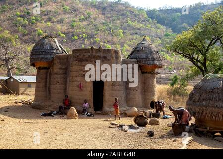 Koutammakou Dorf im Norden von Togo. Stockfoto