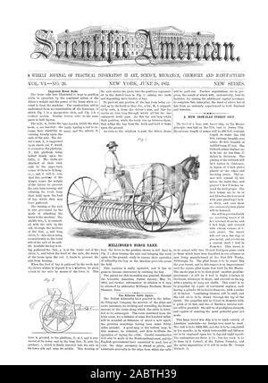 Eine wöchentliche Zeitschrift für PRAKTISCHE INFORMATIONEN IN WISSENSCHAFT MECHANIK CHEMIE UND FERTIGT 1.0, Scientific American, 1862-06-28 Stockfoto