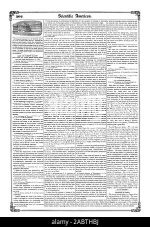 Liste der PATENTANSPRÜCHE vom United States Patent Office ausgestellt. Praktische Hinweise zur Leuchtgas. Bevölkerung von Frankreich., Scientific American, 1851-06-07 Stockfoto