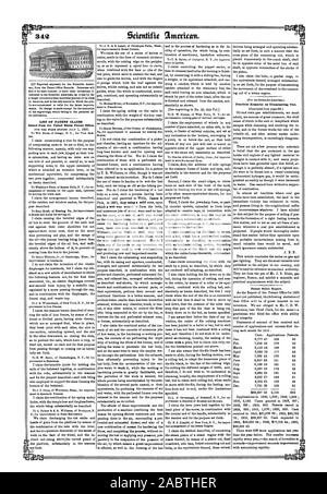 Liste der PATENTANSPRÜCHE vom United States Patent Office ausgestellt. Praktische Hinweise zur Leuchtgas. raradhe, Scientific American, 1851-07-12 Stockfoto