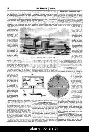 Eine verbesserte überwachen. Teile von Schalen in den Raum zwischen Wasser Strom für die Schifffahrt Häfen. abgeflacht und viel unter den Wurzeln eines Baumes carroded. DENNY'S DOPPEL - REVOLVER STEAK TEIG; lem 4 Ich, Scientific American, 1862-08-09 Stockfoto