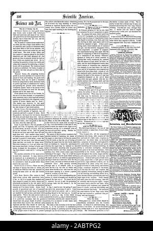 141 zehn Kopien für sechs Monate 48 15 Kopien für zwölf Monate 492 20 Exemplare für zwölf Monate S 28 südlichen und westlichen Kanada Geld an Gleichheit für Abonnements genommen. oder Post Briefmarken takan zu ihrem Nennwert. Briefe sollten gerichtet werden (post-paid) t 128 Fulton Street New York., Scientific American, 1855-06-30 Stockfoto