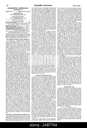 SCIENTIFIC AMERICAN gegründet 1845 wöchentlich an Nr. 361 Broadway New York tion veröffentlicht. Buzzer., -1909-07-24 Stockfoto