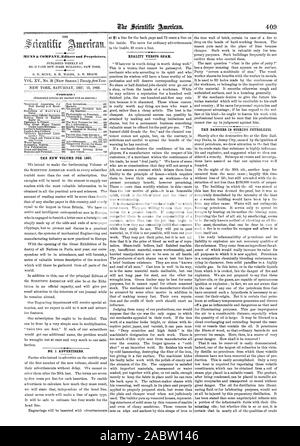 MUNN liegen Unternehmen Herausgeber und Eigentümer. Inhalt: Nr. 1 der Inserenten. Realität VERSUS SHAH., Scientific American, 1866-12-15 Stockfoto