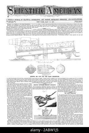 Eine wöchentliche Zeitschrift für PRAKTISCHE INFORMATIONEN KUNST WISSENSCHAFT MECHANIK CHEMIE UND PRODUZIERT. Die Krupp neue Kanone für die Pariser Ausstellung. Die KRUPP BIG GUN FÜR DIE PARISER AUSSTELLUNG. Optimierter einstellbarer Gehrung Apparat. Die Pariser Ausstellung., Scientific American, 1867-05-18 Stockfoto