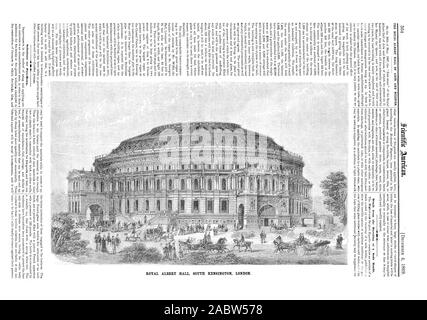 Die Royal Albert Hall der Künste und Wissenschaften. Ersatz für Fire-Brick., Scientific American, 1869-12-11 Stockfoto