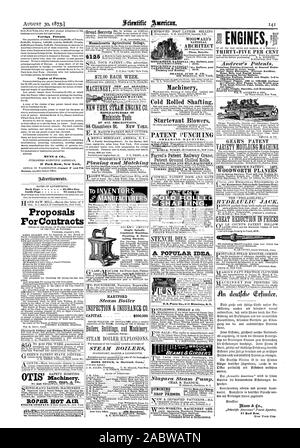 Massachusetts Landwirtschaftsschule ALLE BESCHREIBUNGEN WOODWARD'S Pläne Details MONCKTON DER NATIONALEN TISCHLER 43 c Schreiner. bezahlt. ORANGE JUDD & Co Maschinen kalten Shafting gerollt. Sturteyant Gebläse. PATENT STANZEN SCHEREN WALZWERKE UND MÜHLE MASCHINEN FARREL GIESSEREI & Machine Co. ausländische Patente. Kopien von Patenten. MUNN & CO 37 Park wie New York. Preise der Werbung. Zurück Seite $ 1,00 eine Linie. Inside Seite 75 Cents pro Zeile. Vorschläge für Verträge Claverack College und den Hudson River Institut Maschinen. ROPER HEISSE LUFT geräuschlos Reibung gerillt oder Ausgerichtet Holst ers zu jedem geeignet Stockfoto