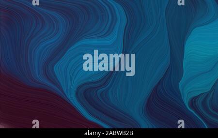 Curvy hintergrund abbildung mit dunklen Schiefergrau, sehr dunkel rosa und dunklen Cyan Farbe. Stockfoto