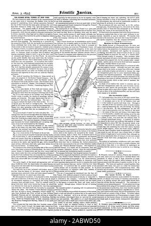 Die HUDSON RIVER TUNNEL IN NEW YORK., Scientific American, 1875-04-03 Stockfoto