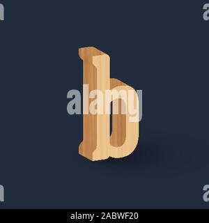 3D Holz Zeichensatz, Vektor Stock Vektor