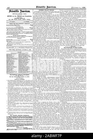 Acientifir akintrican. Veröffentlicht wöchentlich an Nr. 87 PARK ROW NEW YORK. A. E. STRAND. Bedingungen für DI Scientific American. Club Preise. Scientific American Supplement. Begriffe. Inhalt. Der Scientific American Supplement. Ii. Nr. 43. Inhaltsverzeichnis. Der Scientific American Supplement PROFESSOR HUXLEY'S FEHLER. Die Vorteile der preiswerten Patente., 1876-10-21 Stockfoto