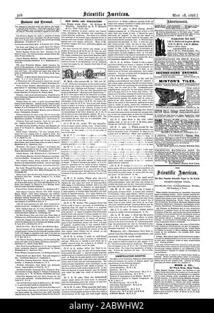 Neue BÜCHER UND PUBLIKATIONEN. Kommunikation erhalten. Inside Seite jedem Einfügen 75 Cent pro Zeile. Zurück Seite Einfügungen 61.00 eine Linie. Zweiter HAND ENCINES. MINTON FLIESEN. EHIGH UNIVERSITÄT. - Thition frei. J. in der II. BUNNELL der DREIUNDDREISSIGSTEN JAHR. 52 Nummern pro Jahr. 37 Park Row New York. Garantiert das beste. 2. S. $ 175. 3 H. S. 200 $. 152 N. 3d-Kt. Philadelphia Pa PIANO, Scientific American, 1878-05-18 Stockfoto