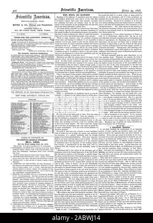 Veröffentlicht wöchentlich an Nr. 87 PARK ROW NEW YORK. 0. D. MUNN. A. E. STRAND. Bedingungen für Kachel Scientific American. Ergänzung der Scientific American Scientific American Export Edition. Der Scientific American Supplement Nr. 130. Geist Muskel und Maschinen. Eine vernachlässigte Branche. Conte nts. IDS 'ICH' A.331 ICH 13 EL) 1845., 1878-06-29 Stockfoto