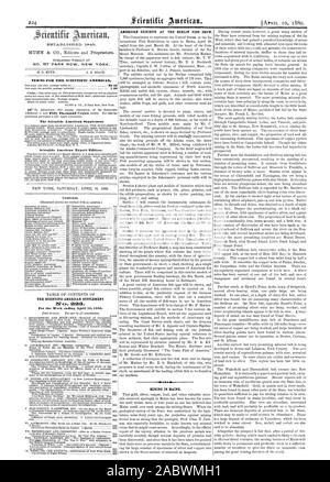 Veröffentlicht wöchentlich an Nr. 87 PARK ROW NEW YORK. 0. D. MUNN. A. E. STRAND. Bedingungen für den Scientific American. Ergänzung der Scientific American Scientific American Export Edition. Inhalt. Der SCIENTIFIC AMERICAN SUPPLEMENT 023 für die Woche Ende April 101880. Amerikanische EXPONATE AUF DER BERLIN Fische zeigen. Bergbau in Maine. ICS 'I'. A.H. LISIIICI) 1845., 1880-04-10 Stockfoto