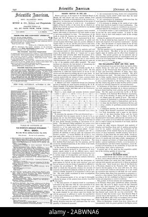 BLASI-LED 1845. Veröffentlicht wöchentlich an Nr. 87 PARK ROW NEW YORK. 0. D. MUNN. A. E. STRAND. Bedingungen für den Scientific American. gratis für jeden Verein der 5 Teilnehmer bei $ 3.20 jede weitere Kopien im gleichen Verhältnis. Frankiert. Durch Postanweisung zurückzuverweisen. Adresse MUNN & CO 37 Park Row New York. Verlage erwarten eine noch größere Verbreitung. Der Scientific American Supplement wird wöchentlich veröffentlicht. Jede Zahl enthält 16 octavo Seiten in der Größe 5 $ 00 pro Jahr, Porto zu zahlende Teilnehmer einheitlich. Einzelne Kopien 10 Cent. Verkauft von al News Händler im ganzen Land. Papiere an eine Adresse Stockfoto