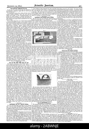 Der Scientific American für 1881. Website DER NEW YORKER MESSE VON 1883. Druckluft als Motiv macht. Fortschritt der Hudson River Tunnel. Die Ausbreitung der Diphtherie. PETROLEUM ZUM HAFEN VERTEIDIGUNG. Eine Tasse Kaffee., 1880-12-25 Stockfoto