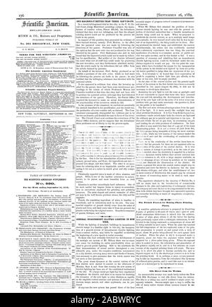 Wm.1 BSTAI 3 LISI-1 Ich 3 1845. Veröffentlicht wöchentlich an Nr. 261 BROADWAY NEW YORK. 0. D. MUNN. A. R STRAND. Ergänzung der Scientific American Scientific American Export Edition. Inhalt. ATo. 300 MAN HAT - getan - ES BESSER ALS DREI NICHT-TUN - sein. MICA. Allgemein GLÜHLAMPEN ELEKTRISCHE BELEUCHTUNG IN NEW YORK. Die pretsch Procw. s für Foto Druckplatten. Seide direkt von den Würmern. Wunde., 1882-09-16 Stockfoto