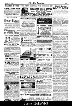 Praktische MÄNNER HENRY CAREY BAIRD & Co. jetzt bereit. Verbesserte $ 60 Cincinnati Ohio. Vordach Fliegen und Moskitos PROTEC Haube Gesundheit und Vitalität mit. Vorzeitige Rückgang der Erkrankungen der Nieren Pros. Zubehör Instrumente. NEW YORK BELTING UND VERPACKUNG CO. ältesten und größten Hersteller in den Vereinigten Staaten von ."" 4: vulkanisiertem Kautschuk Stoffen".:. =". 13; CCJWC. 2 TI1=1,3 $ 3 C.A.R. SEIPPLIIVG 1-3. Der Cornell Universität STUDIENGÄNGE MIT GRAD. Mechaniker Kunst Mathematik Bauingenieurwesen Elektrotechnik Architektur Landwirtschaft Kunst Analytische Chemie Chemie und Physik Geschichte und Politische Wissenschaft Stockfoto