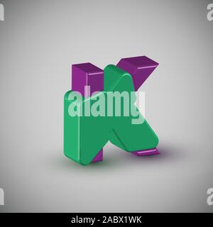 3D-farbenfrohen Charakter aus einem Schriftsatz, Vektor Stock Vektor