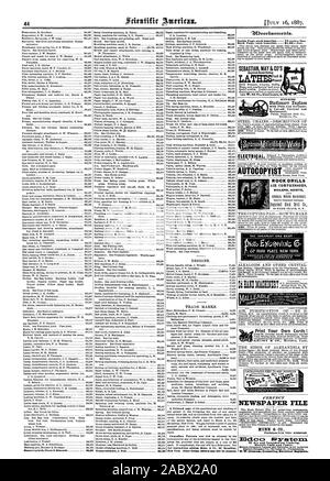 Birdsbor PA. SUPERIOR GESTEINSBOHRHÄMMER KOMPRESSOREN KESSEL HEBEZEUGE drucken Sie Ihre eigenen Karten! Einstellung einfach gedruckt. Inside Seite jedem Einfügen senden. - 75 Cent pro Zeile. Zurück Seite Einfügungen 21.00 st. SEBASTIAN MAI 86 CO EttGMisitc ATIIESFoot Macht" (5 67 Park Place. NEW YORK GRAVUR BEI ALLEN ILLUSTRATIVEN UND WERBUNG PUR-PO S E alle newsdealers. Perfekte ZEITUNG DATEI UTOCOPY 1 ST 365617 New York. Andere ausländische Patente kann auch bezogen werden. MTJNN & Co. elektrische Licht und Kraft. Motoren Dynamos Lampen und Batterien in allen Sorten. Elektrodynamischen Co 724 Carter St Stockfoto