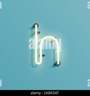 Realistische neon Zeichen einer Fontset, Vektor Stock Vektor