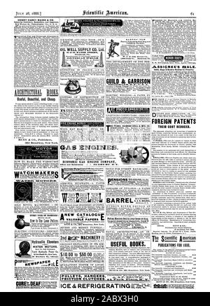 Walnut St Philadelphia. Pa US A. nützlich, Schön und billig. a d Auftrag t MUNN & Co Verlage 361 Broadway New York. Wie die WIMSHURST ATCHMAKER hydraulische Aufzüge WASSER MOTOREN MACHEN. 12 Cortlandt St. alsw York 39 Dearborn Sta Chicago. ERFECTel-P CUREthreDEAF ICE-HOUSE UND kalten Zimmer. - VON R. ÖL GUT SUPPLY CO. LTD., Pittsburgh PA. NEUER KATALOG U wertvolle Papiere 2. oftb Maschinen ri GUILD & GARRIS elektrische Schweißarbeiten.-A. Papier, INDEM ER PENNA. DIAMOND DRILL & MFG. Co.VERGLEICHSWERT VON DAMPF KRANKHEITEN DES DYNAMOS. - EIN PAPIER MASCHINEN. Eine elektrische Glocke in Ihr Haus oder Geschäft. Nützliche Bücher. A. SS Stockfoto