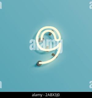 Realistische neon Zeichen einer Fontset, Vektor Stock Vektor