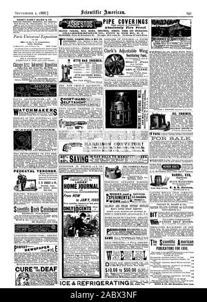 Absolut Feuerfest. Geflochtene KOMMISSIONIERUNG MÜHLE BOARD UMMANTELUNG ZEMENT Faser- und Spezialitäten. Phila 24 Erdbeer St. Chicago. 86 E.St. Pittsburg 37 Lewis blockieren. HENRY CAREY BAIRD & Co. Industrielle Verleger Buchhändler und Importeure SI 0 Walnut St Philadelphia Pa US A Amt der US Kommission 51 farbige Gebäude GESCHICHTE DER ELEKTRISCHEN KUNST HEILUNG FÜR Teleskope - IHRE GESCHICHTE ELEKTROTECHNIK DEFINITIONEN pro Nacht. Ein ÖL-Motoren. SHIPMAN MOTOR CO. F '01 R DIE ZWISCHEN BUFFAL N.Y. VOLNEY W. Mason & Co. SPRUECHE ich Vertrauen. Es. I. TALCOTT DIE KOMBINATION PATENT HAKEN BEWÄSSERUNG Stockfoto