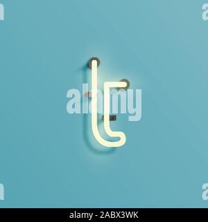 Realistische neon Zeichen einer Fontset, Vektor Stock Vektor