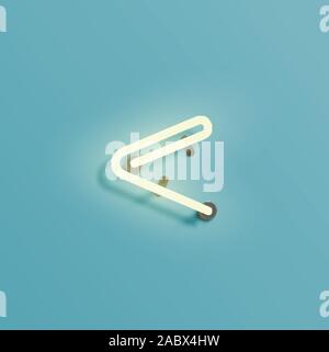 Realistische neon Zeichen einer Fontset, Vektor Stock Vektor
