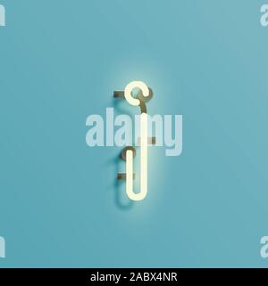 Realistische neon Zeichen einer Fontset, Vektor Stock Vektor