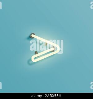 Realistische neon Zeichen einer Fontset, Vektor Stock Vektor