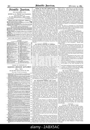 Veröffentlicht wöchentlich an Nr. 361 BROADWAY NEW YORK. 0. D. MUNN. A. E. STRAND. Bedingungen für den Scientific American. Der Scientific American Supplement Inhalt. Inhaltsverzeichnis für die Woche Eliding 19. Oktober 1889. Eröffnung DES NEUEN LONDON BRIDGE. Die elektrische Ausführung von Kriminellen. Die weißglühende elektrische Lampe PATENT. Ein großes Gebäude t" oder eine große Zeitung. Die Londoner und nordwestliches. Fortschritte der Mexikanischen Handel. lECEBTA. BLISIIED 1845., 1889-10-19 Stockfoto