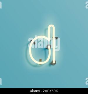 Realistische neon Zeichen einer Fontset, Vektor Stock Vektor