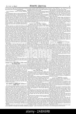 Fortschritte DER GROSSEN BAHN TUNNEL UNTER DEM Hudson River. Neuen Terminus der Pennsylvania Railroad IN JERSEY CITY. Weiße Ameisen in Indien. Amerikanischen Wagen und Lokomotiven zum Einsatz auf den ausländischen Bahnen. Colorado elektrische Straße Bahn., Scientific American, 1891-01-03 Stockfoto